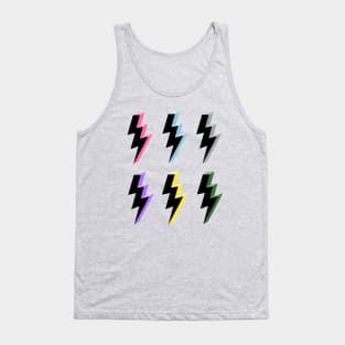 Multi Colour Lightning Bolt Collection Tank Top